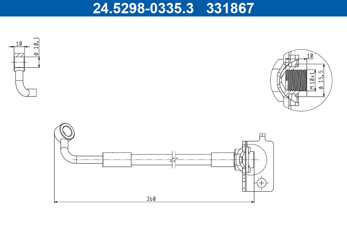 Furtun frana ATE 24.5298-0335.3