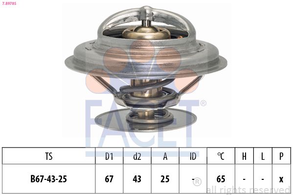 Termostat, środek chłodzący FACET 7.8978S
