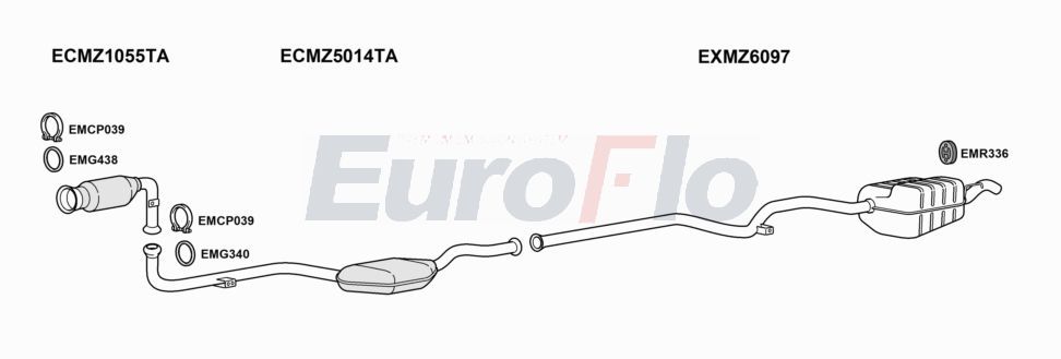 Układ wydechowy EUROFLO MZE2221D3004A00
