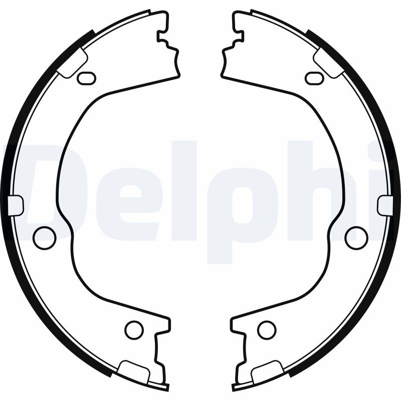 Sada brzdových čelistí, parkovací brzda DELPHI LS2159