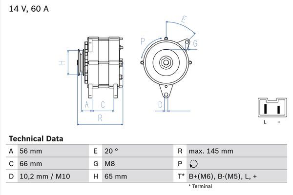 Alternator BOSCH 0 986 037 321