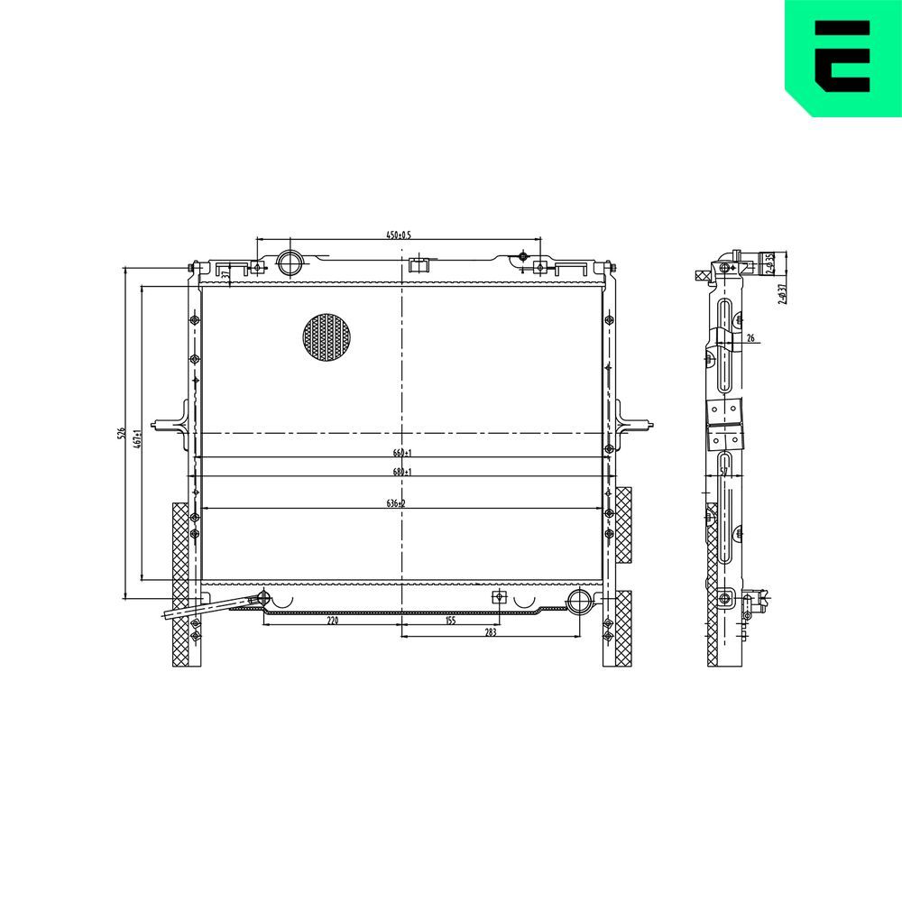 Radiator, racire motor ERA 673544