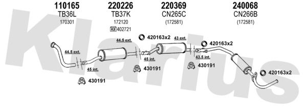 Układ wydechowy KLARIUS 630281E