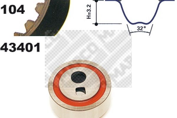 Zestaw paska rozrządu MAPCO 23401