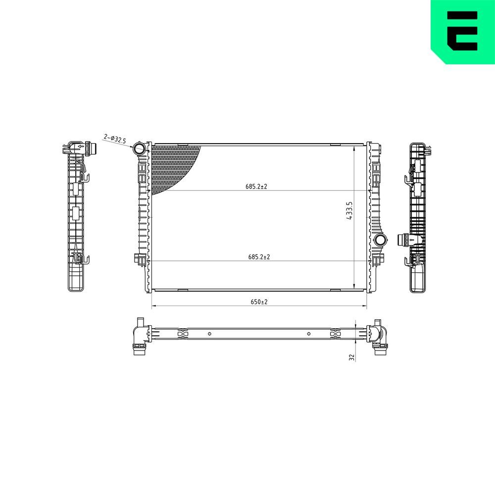 Radiator, racire motor ERA 673062