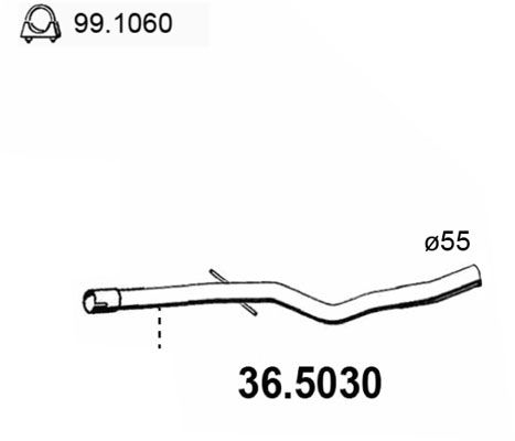 Rura wydechowa ASSO 36.5030