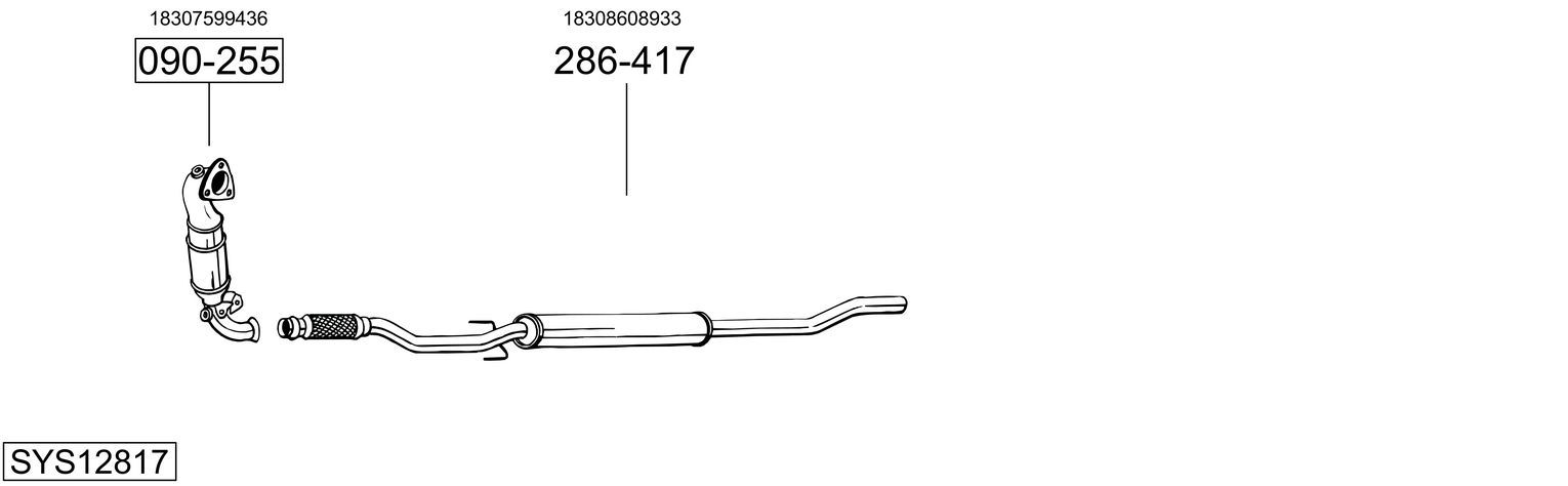 Układ wydechowy BOSAL SYS12817
