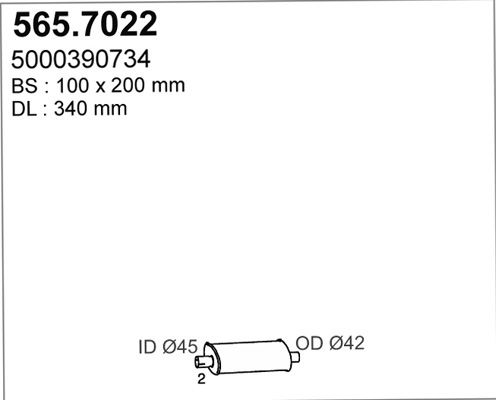 Tłumik końcowy ASSO 565.7022