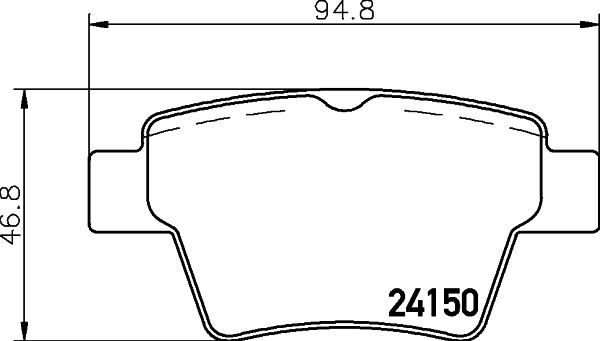 Sada brzdových platničiek kotúčovej brzdy HELLA PAGID 8DB 355 011-821