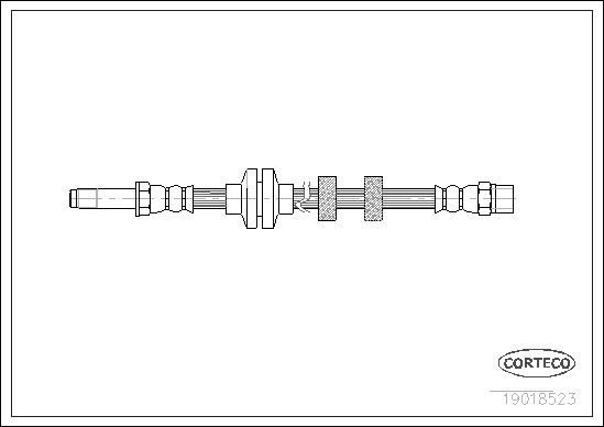Przewód hamulcowy elastyczny CORTECO 19018523