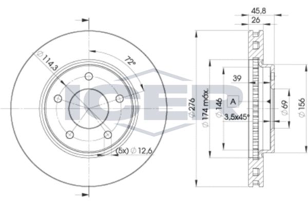 Tarcza hamulcowa ICER 78BD5923-2