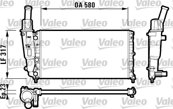 Radiator, racire motor VALEO 732705