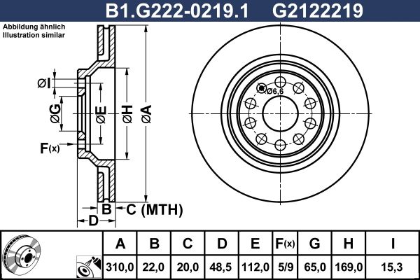 Tarcza hamulcowa GALFER B1.G222-0219.1