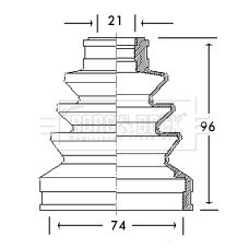 Zestaw osłon, wał napędowy BORG & BECK BCB2755