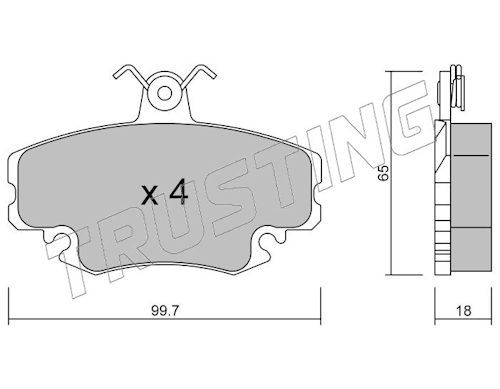 Комплект тормозных колодок, дисковый тормоз