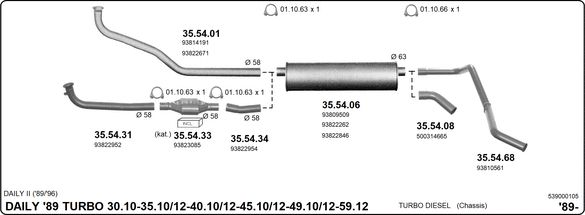 Układ wydechowy IMASAF 539000105