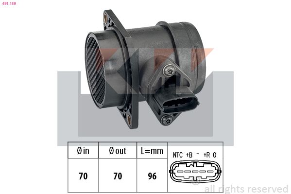 Przepływomierz masowy powietrza KW 491 159