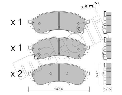 Piduriklotsi komplekt,ketaspidur