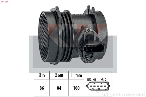 Przepływomierz masowy powietrza KW 491 064