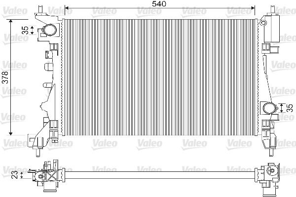 Radiator, racire motor VALEO 733114