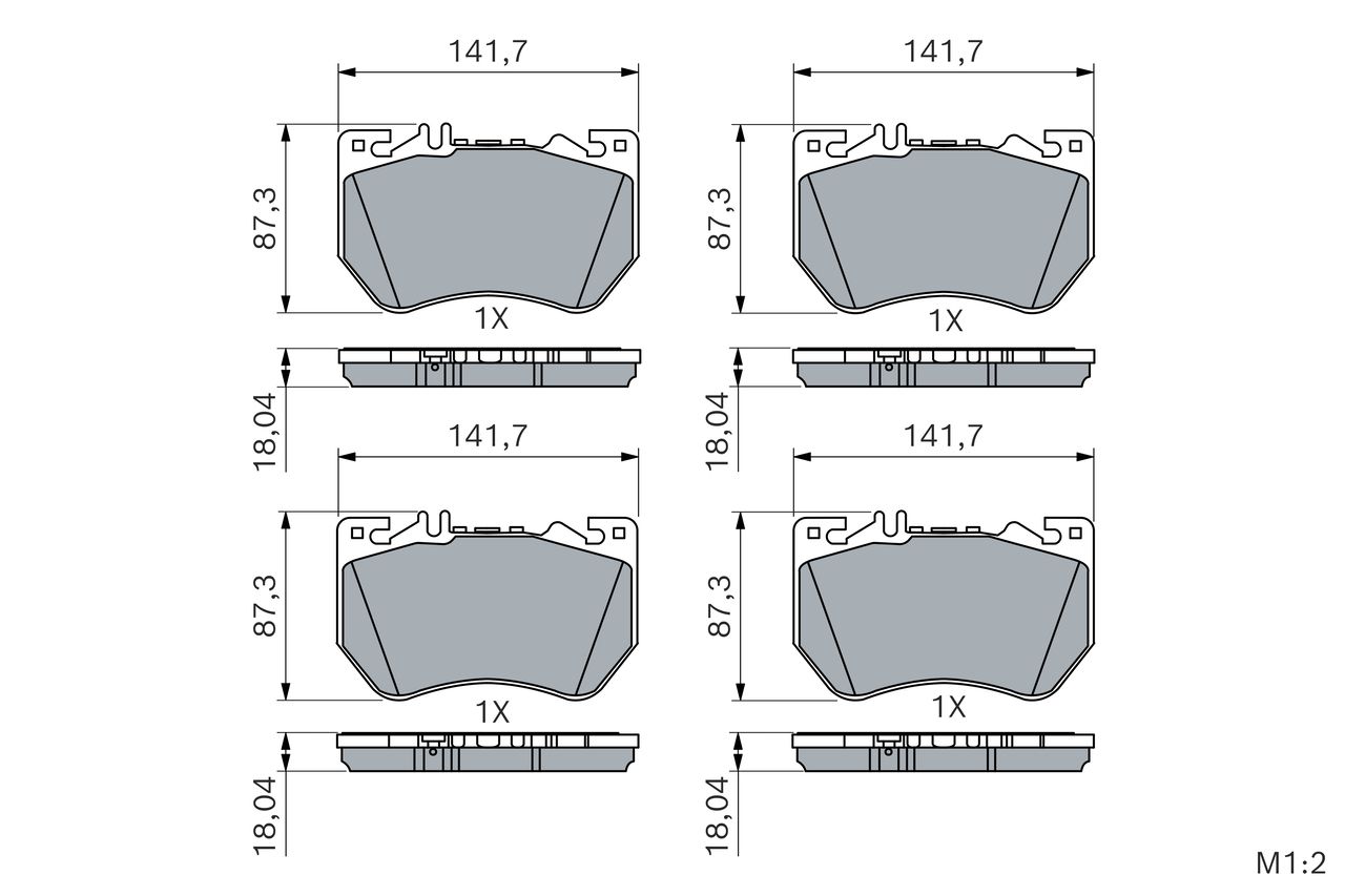 Комплект тормозных колодок, дисковый тормоз