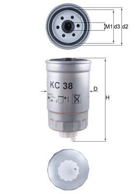 Palivový filtr KNECHT KC 38