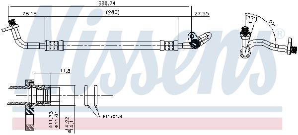 conducta inalta presiune,aer conditionat NISSENS 848966