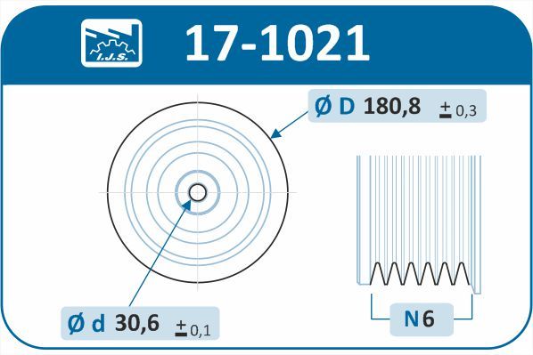 Levně Řemenice, klikový hřídel IJS GROUP 17-1021