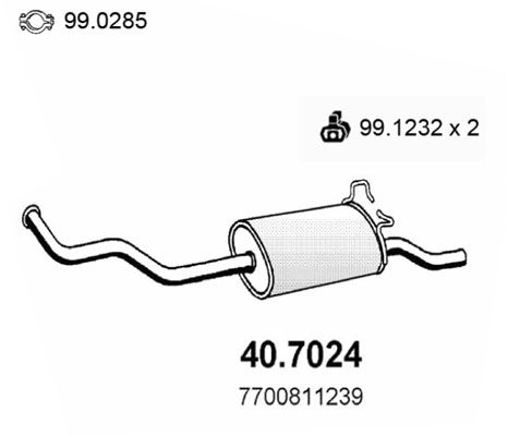 Tłumik końcowy ASSO 40.7024