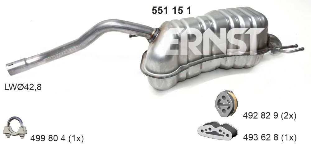 Toba esapament finala ERNST 551151