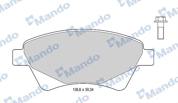 Zestaw klocków hamulcowych, hamulce tarczowe MANDO MBF015180