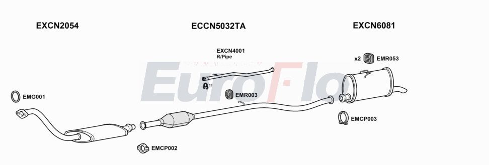 Układ wydechowy EUROFLO CNBERM19D6004