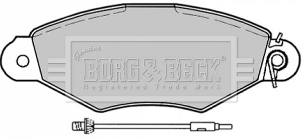 Zestaw klocków hamulcowych, hamulce tarczowe BORG & BECK BBP1729