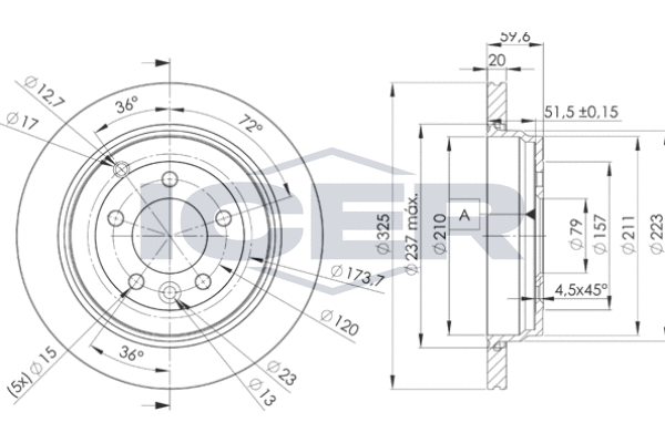 Tarcza hamulcowa ICER 78BD7361-2