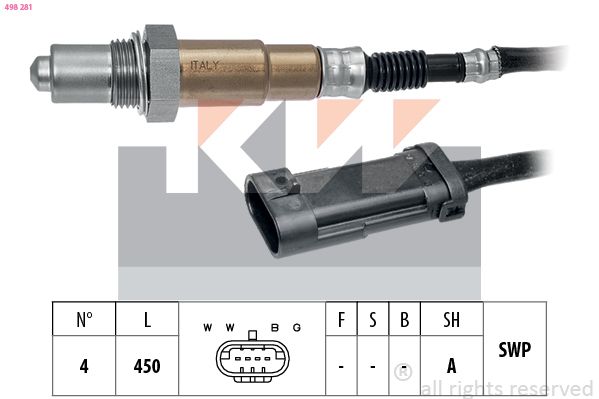Sonda lambda KW 498 281