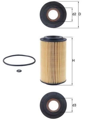 Olejový filter MAHLE OX 153D1