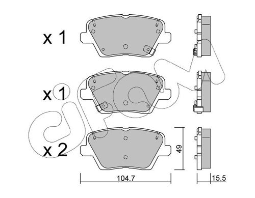 Zestaw klocków hamulcowych, hamulce tarczowe CIFAM 822-1243-0
