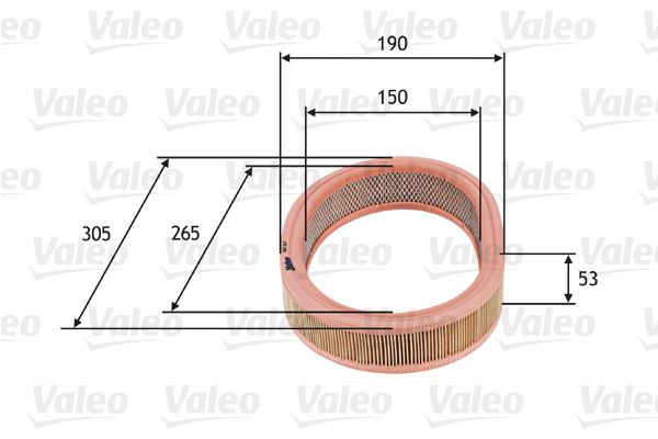 Vzduchový filter VALEO 585627