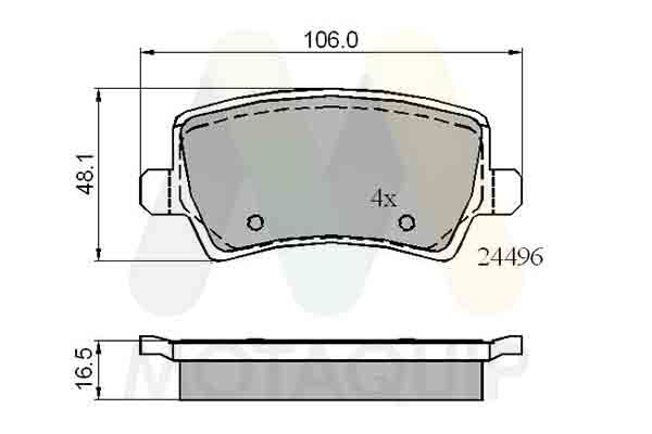 set placute frana,frana disc MOTAQUIP LVXL1356