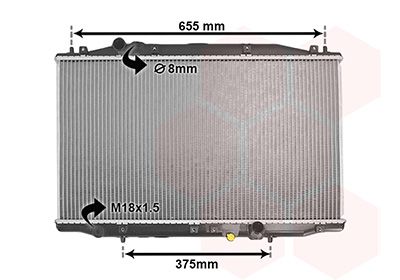 Chladič, chlazení motoru VAN WEZEL 25002218