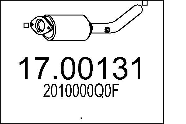 Filtr sadzy / filtr cząstek stałych, układ wydechowy MTS 17.00131