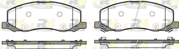 Zestaw klocków hamulcowych, hamulce tarczowe ROADHOUSE 21386.02