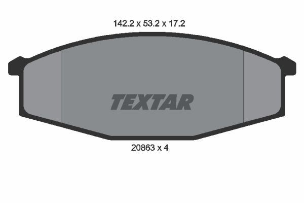 Sada brzdových platničiek kotúčovej brzdy TEXTAR 2086301