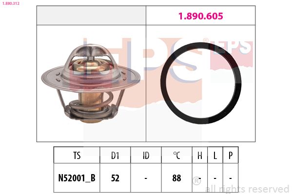 Termostat, chladivo EPS 1.880.312