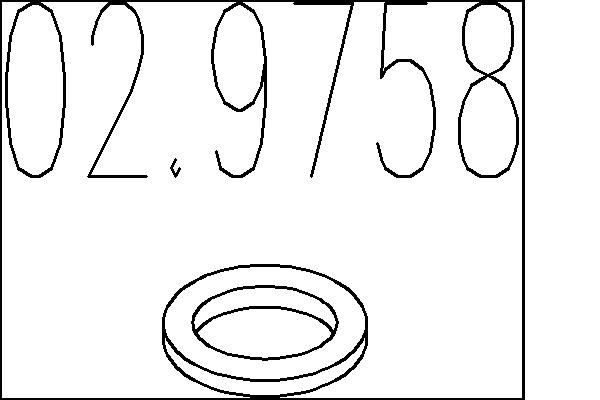 Pierścień uszczelniający, rura wydechowa MTS 02.9758