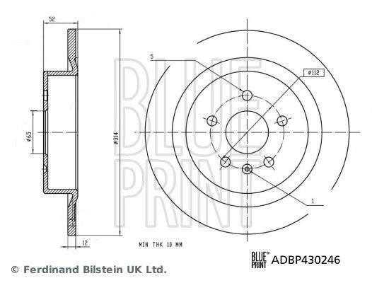 Disc frana BLUE PRINT ADBP430246