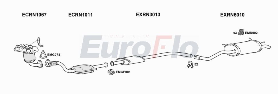 Układ wydechowy EUROFLO RNSCE146001A00