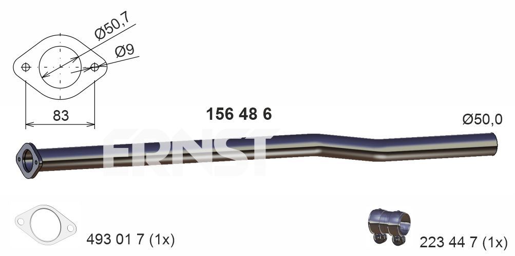 Rura wydechowa ERNST 156486