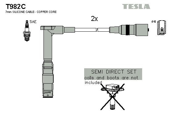 Sada kabelů pro zapalování TESLA T982C