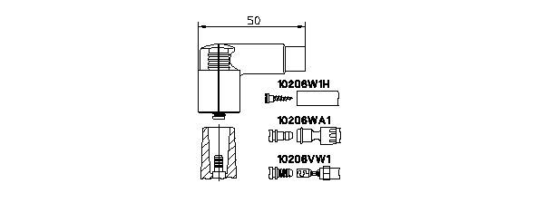 Wtyczka, rozdzielacz zapłonu BREMI 10206VW1